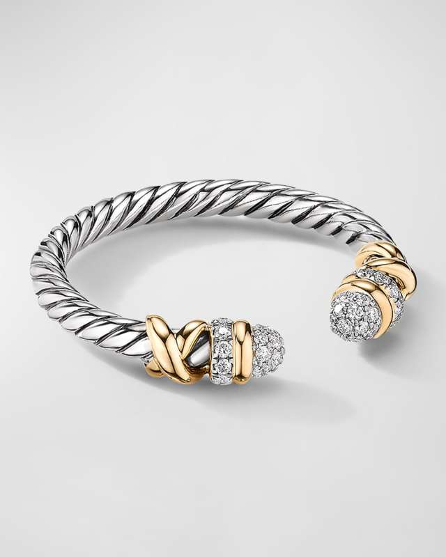 Petite Helena Ring with Diamonds and 18K Gold, 2.5mm